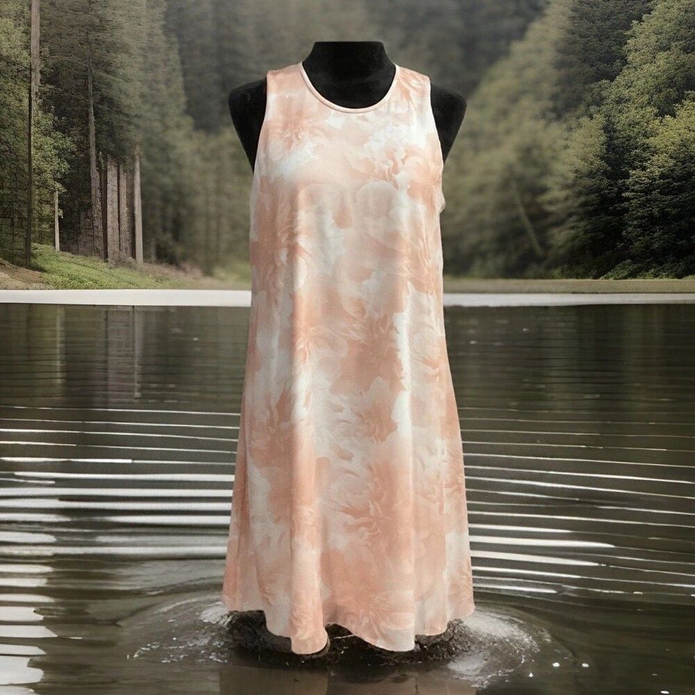 Calvin Klein Light Pink Floral Sleeveless Women’s Dress Size 10 - Picture 11 of 13